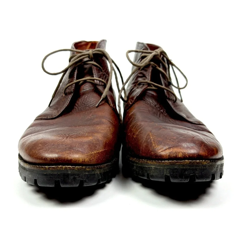 VTG Thornton Bay Oil Resistant Leather‎ Chukkas Mens Sz 10M Oxblood Red Lace up